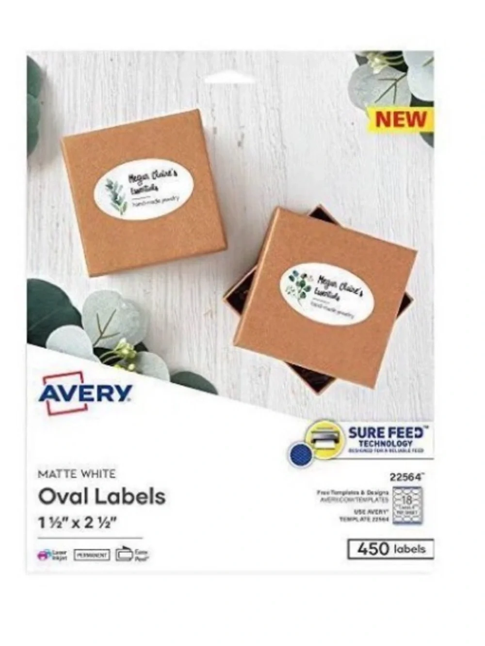 Avery blank oval